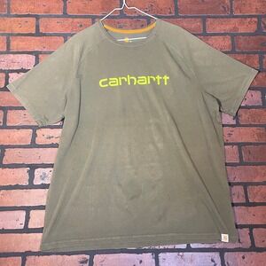 Carhartt Men's XL Green Relaxed Fit‎ Logo Tee Workwear